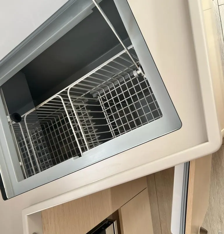 Galley of Rosalba, a Beneteau Oceanis 40.1 sailboat at Capo d'Orlando, Italy