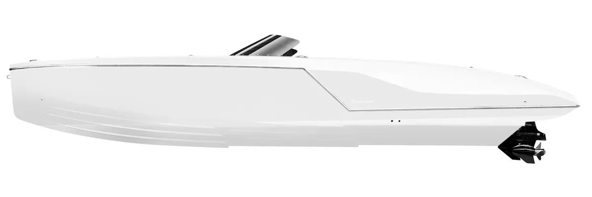 Adriatic Falcon, a Frauscher 1017 GT motorboat at Grad Kaštela, Croatia