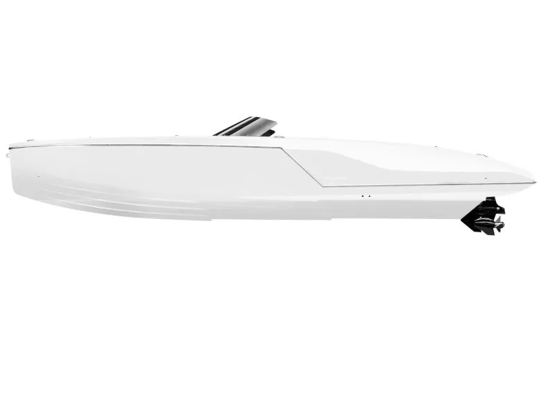 Exterior view of Adriatic Falcon, a Frauscher 1017 GT motorboat at Grad Kaštela, Croatia