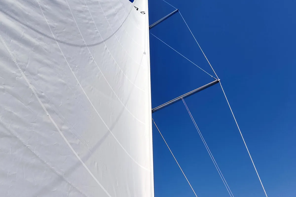 Io, a Bavaria Cruiser 46 Style sailboat at Lavreotiki Municipal Unit, Greece