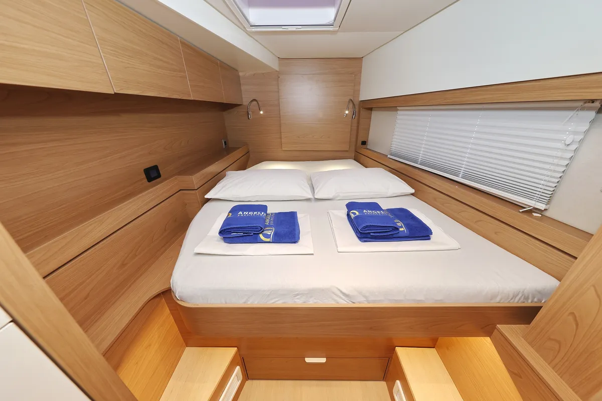 Cabin on Imagination, a Bali 4.4 catamaran at Trogir, Croatia