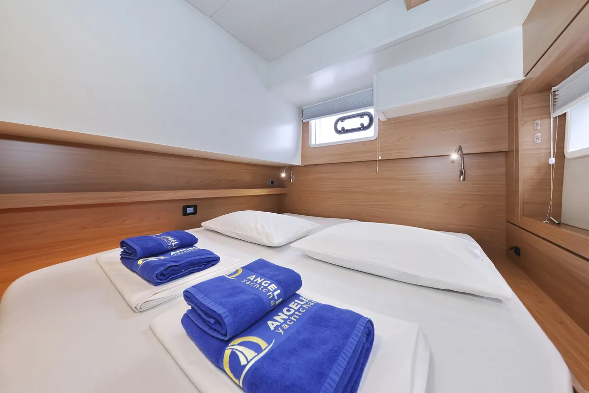 Cabin on Imagination, a Bali 4.4 catamaran at Trogir, Croatia