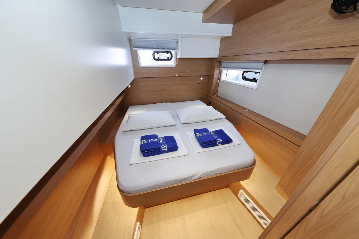 Cabin on Imagination, a Bali 4.4 catamaran at Trogir, Croatia