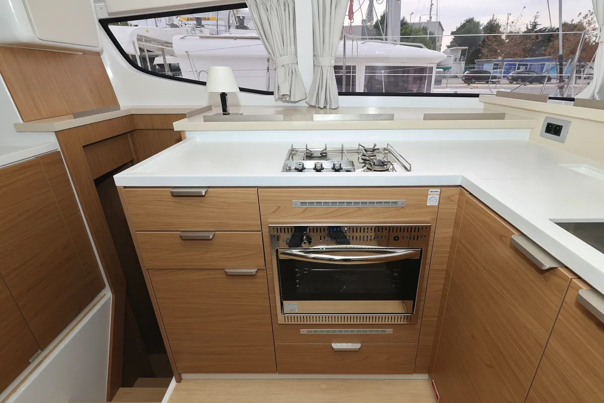 Galley of Imagination, a Bali 4.4 catamaran at Trogir, Croatia