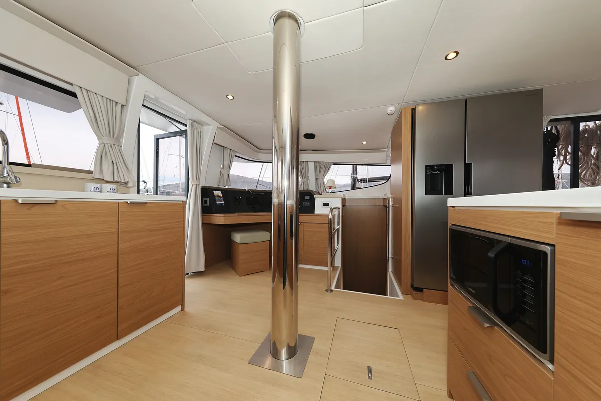 Galley of Imagination, a Bali 4.4 catamaran at Trogir, Croatia
