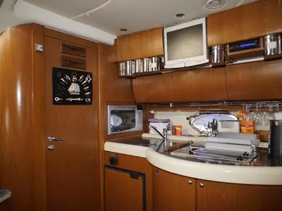Galley of Lady Veronika, a Gobbi 425 SC motor yacht at Punat, Croatia