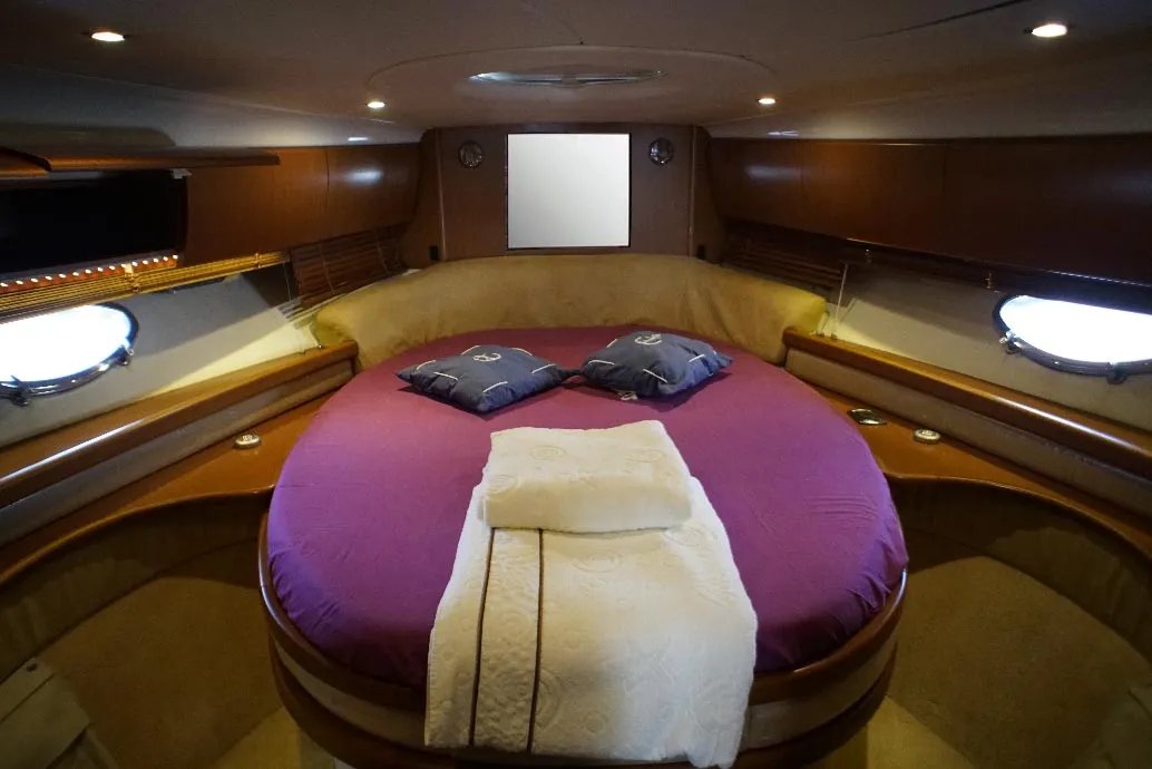 Cabin on Lady Veronika, a Gobbi 425 SC motor yacht at Punat, Croatia