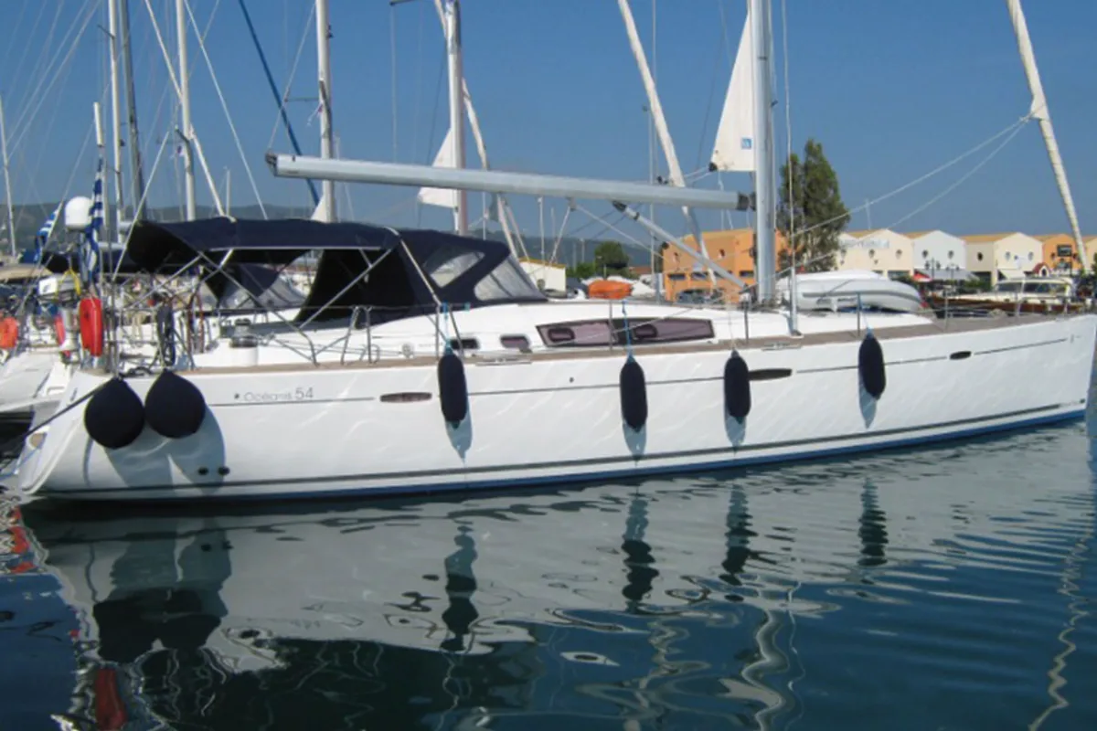 Exterior view of Alex, a Beneteau Oceanis 54 sailboat at Municipal Unit of Lefkada, Greece