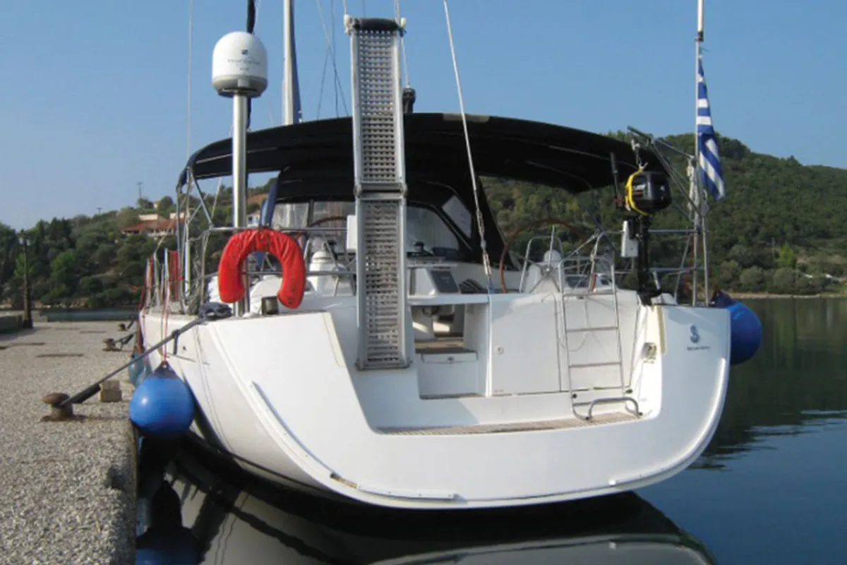 Exterior view of Alex, a Beneteau Oceanis 54 sailboat at Municipal Unit of Lefkada, Greece