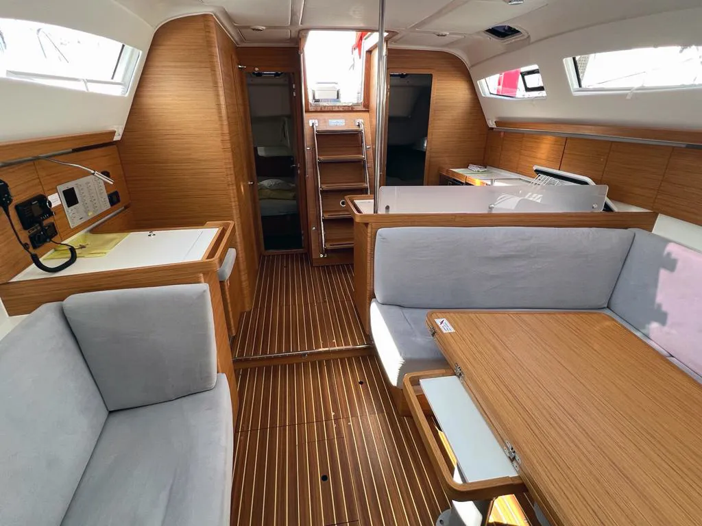 Salon of Kaminari, a Elan Impression 45 sailboat at Punat, Croatia