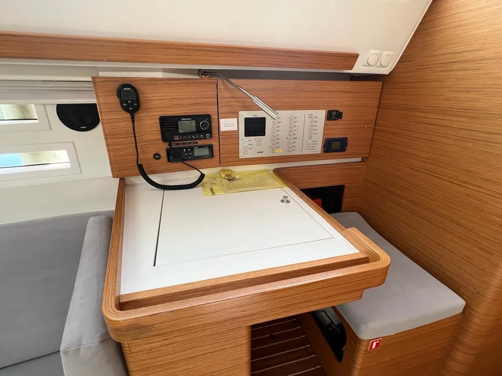 Salon of Kaminari, a Elan Impression 45 sailboat at Punat, Croatia