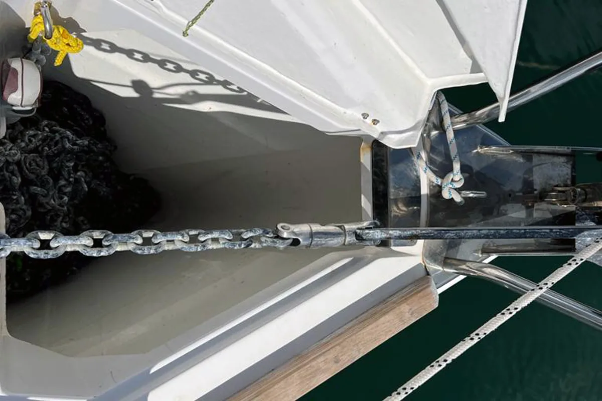 Kaminari, a Elan Impression 45 sailboat at Punat, Croatia