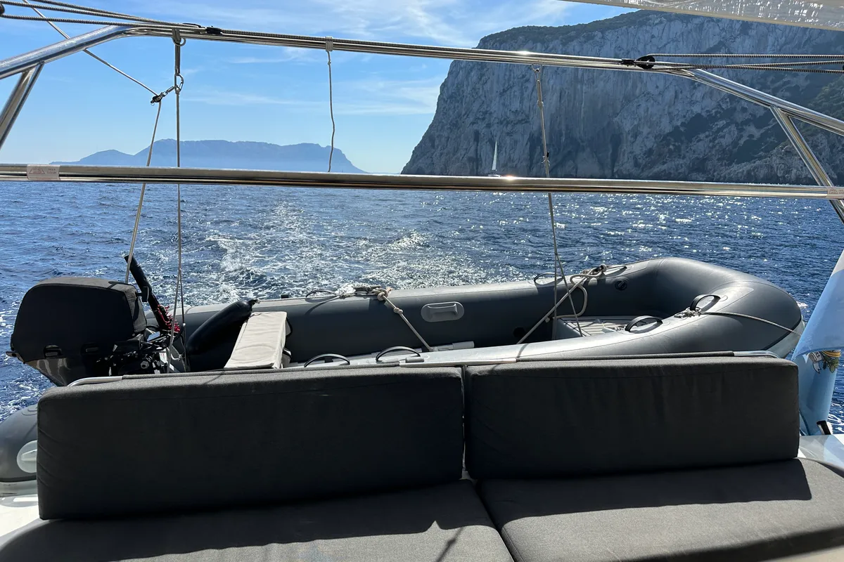 Sella III, a Lagoon 46 catamaran at Figari/Golfo Aranci, Italy