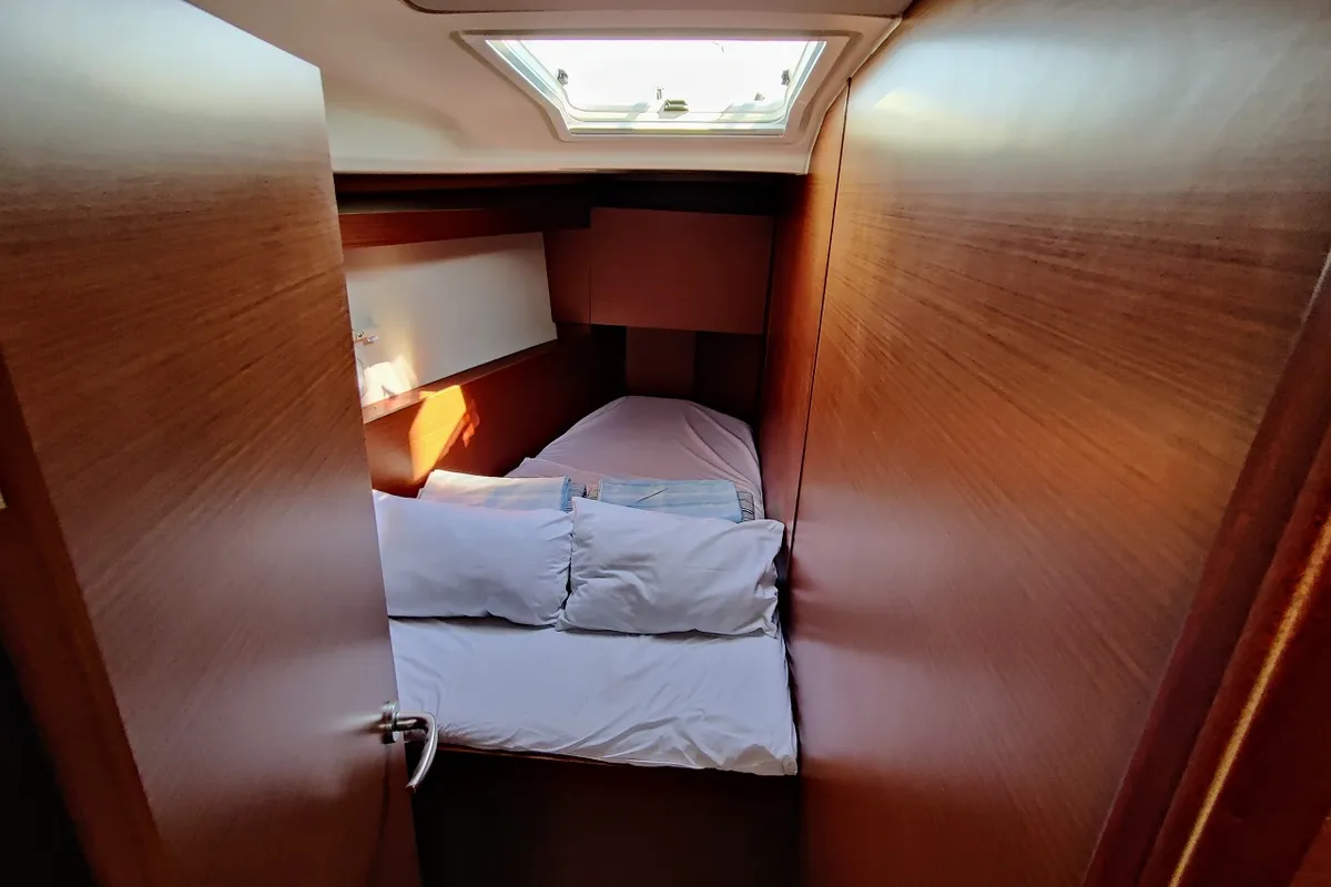 Cabin on Aura II, a Hanse 458 sailboat at Sukošan, Croatia