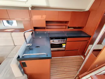 Galley of Aura II, a Hanse 458 sailboat at Sukošan, Croatia