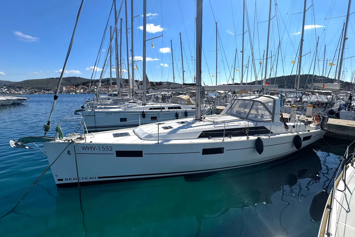 Exterior view of All Winds, a Beneteau Oceanis 41.1 sailboat at Rogoznica, Croatia