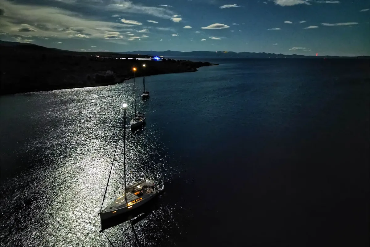 Exterior view of All Winds, a Beneteau Oceanis 41.1 sailboat at Rogoznica, Croatia