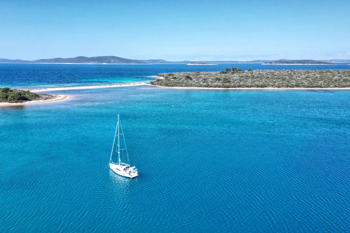 Exterior view of All Winds, a Beneteau Oceanis 41.1 sailboat at Rogoznica, Croatia