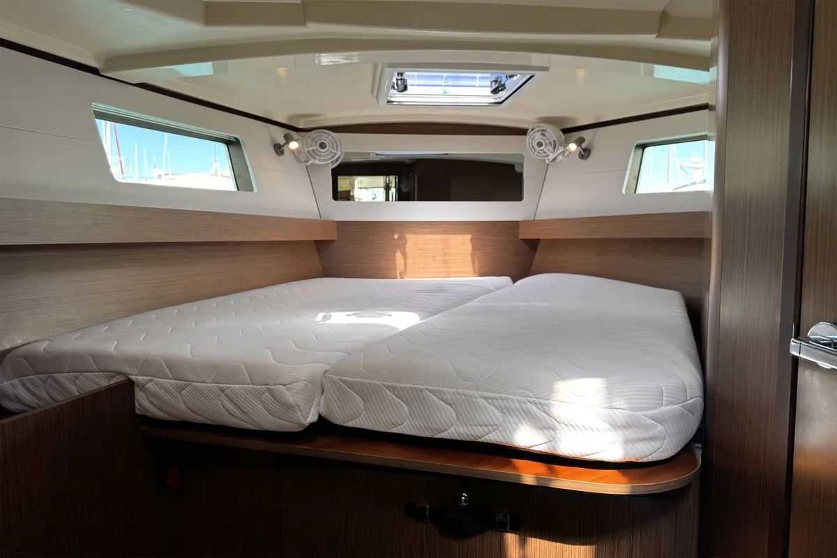 Cabin on All Winds, a Beneteau Oceanis 41.1 sailboat at Rogoznica, Croatia