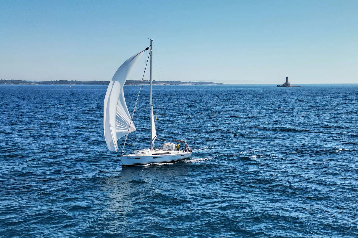 Exterior view of All Winds, a Beneteau Oceanis 41.1 sailboat at Rogoznica, Croatia