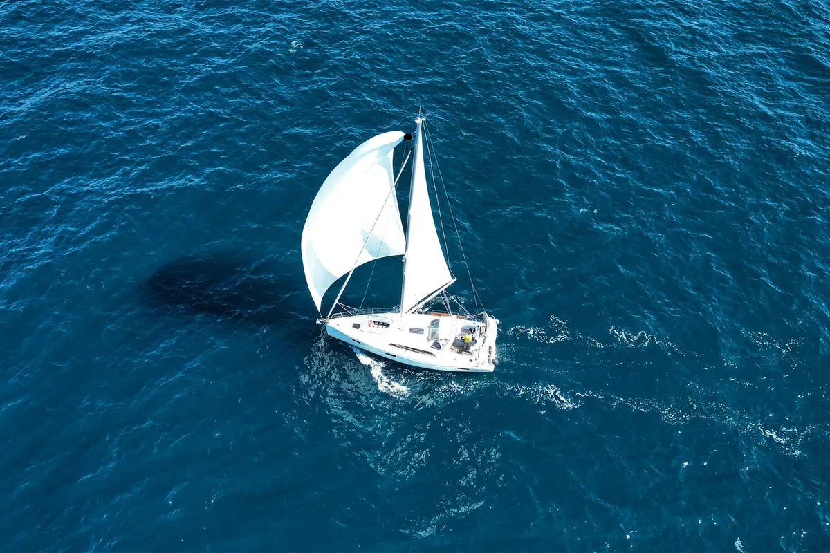 Exterior view of All Winds, a Beneteau Oceanis 41.1 sailboat at Rogoznica, Croatia