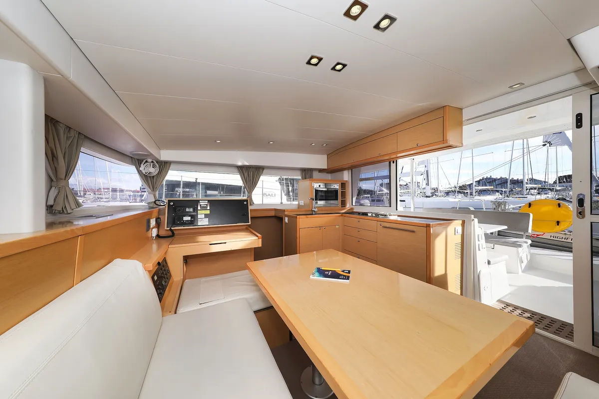 Salon of First Choice, a Lagoon 400 S2 catamaran at Grad Biograd na Moru, Croatia
