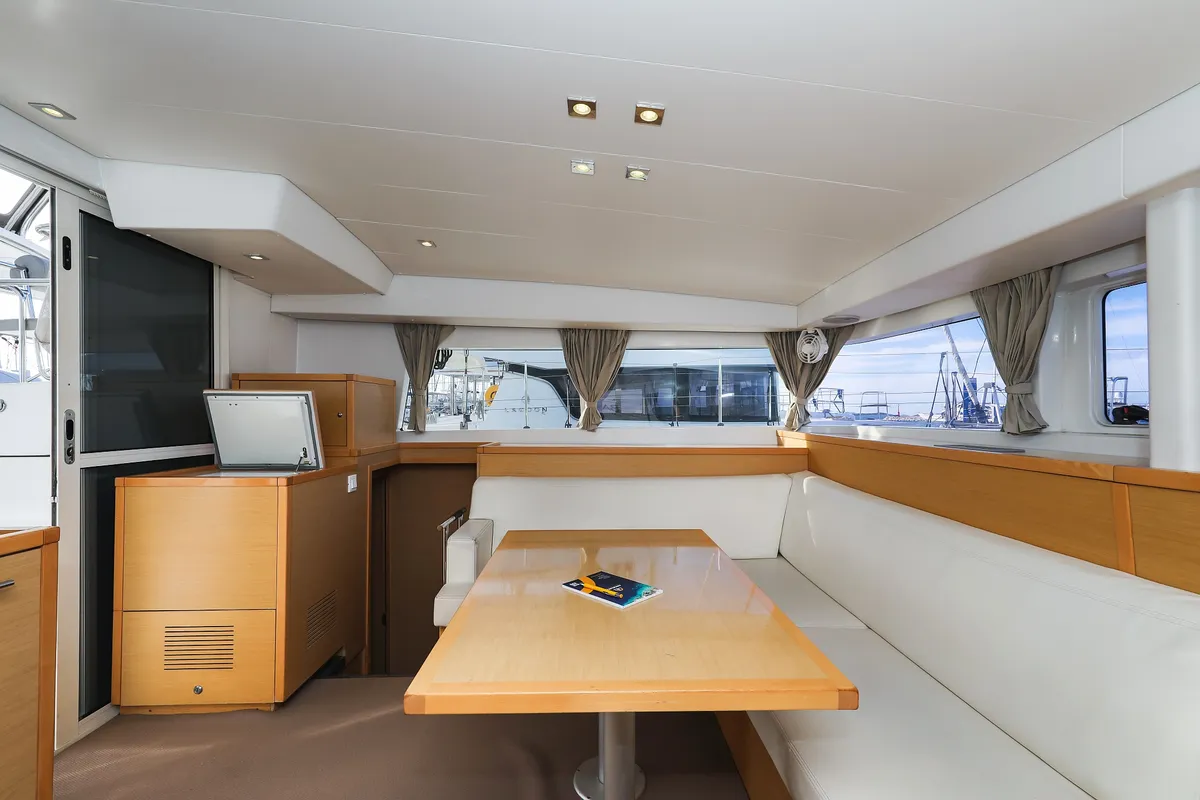Salon of First Choice, a Lagoon 400 S2 catamaran at Grad Biograd na Moru, Croatia