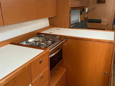 Galley of La Vela, a Bavaria C38 sailboat at Općina Vrsar, Croatia