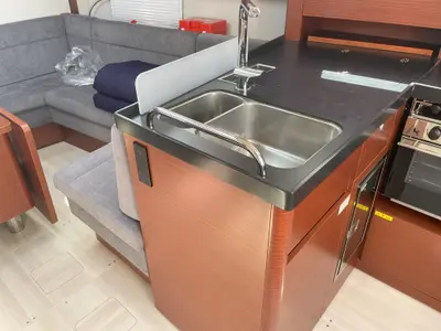 Galley of Medusa III, a Hanse 388 sailboat at Municipal Unit of Lefkada, Greece