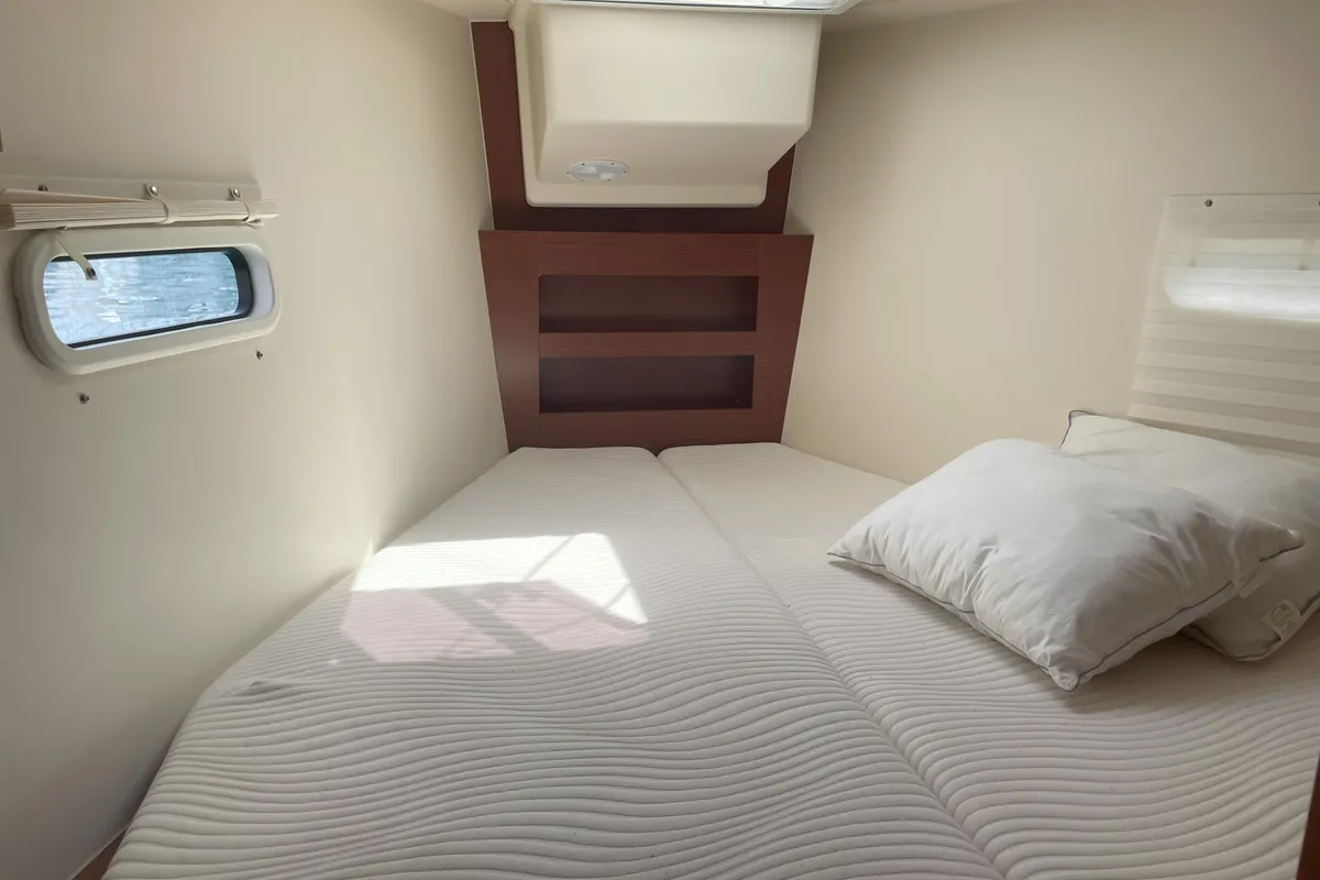 Cabin on Medusa III, a Hanse 388 sailboat at Municipal Unit of Lefkada, Greece