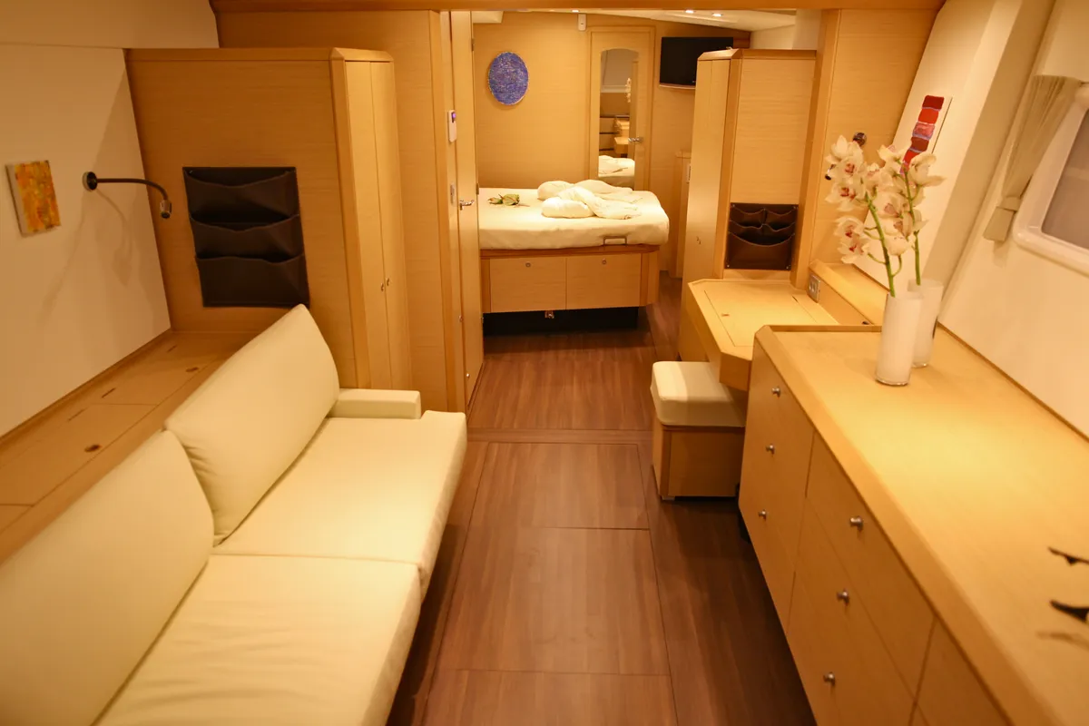 Nova, a Lagoon 620 catamaran at Athens, Greece