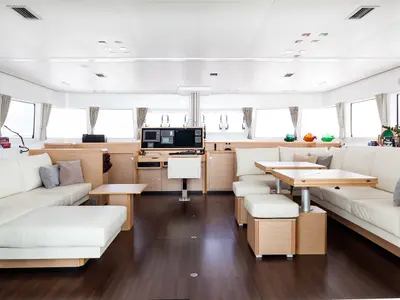 Nova, a Lagoon 620 catamaran at Athens, Greece