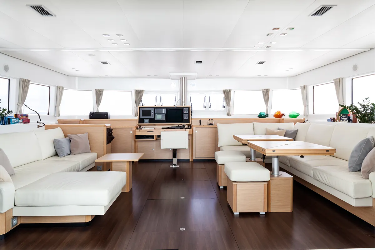 Nova, a Lagoon 620 catamaran at Athens, Greece