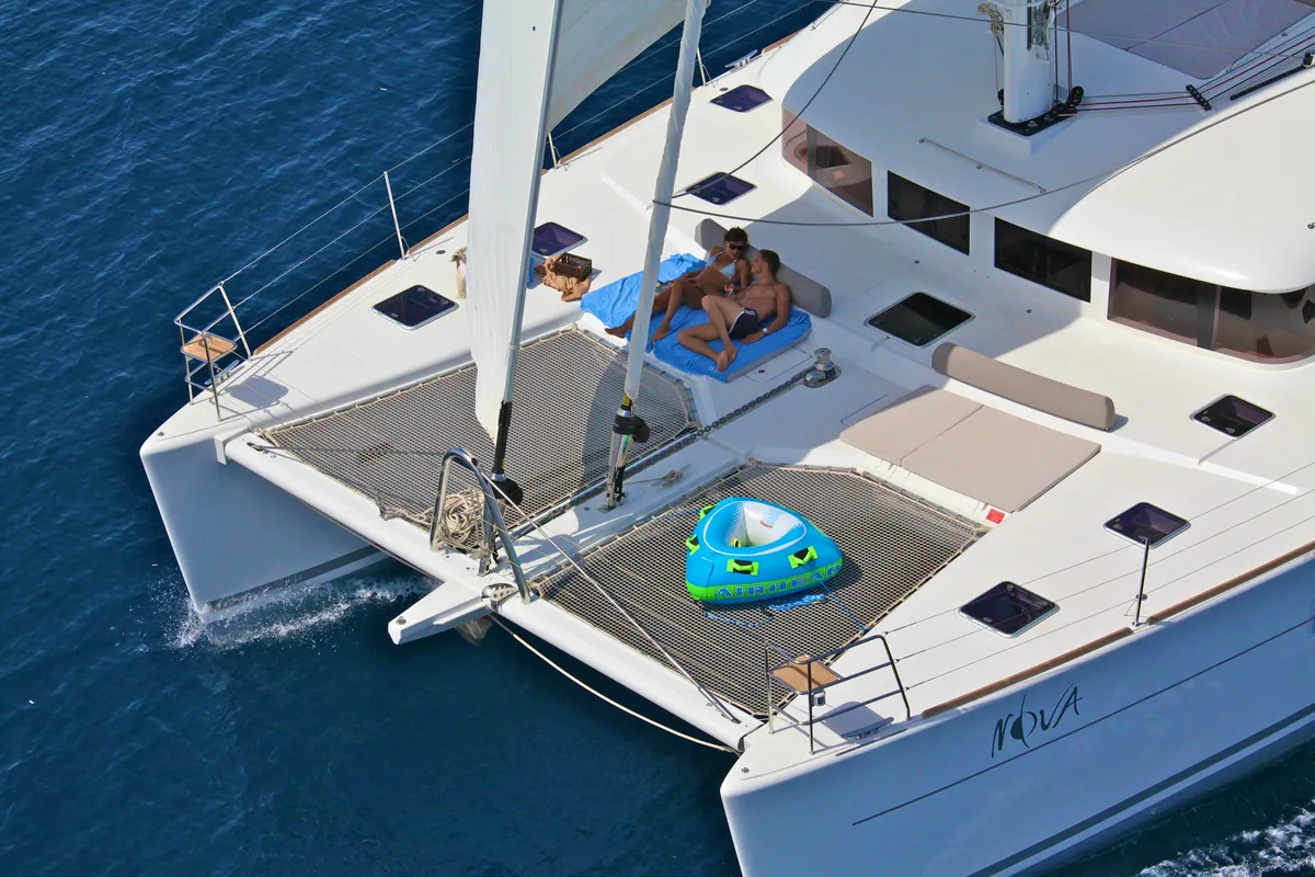 Nova, a Lagoon 620 catamaran at Athens, Greece