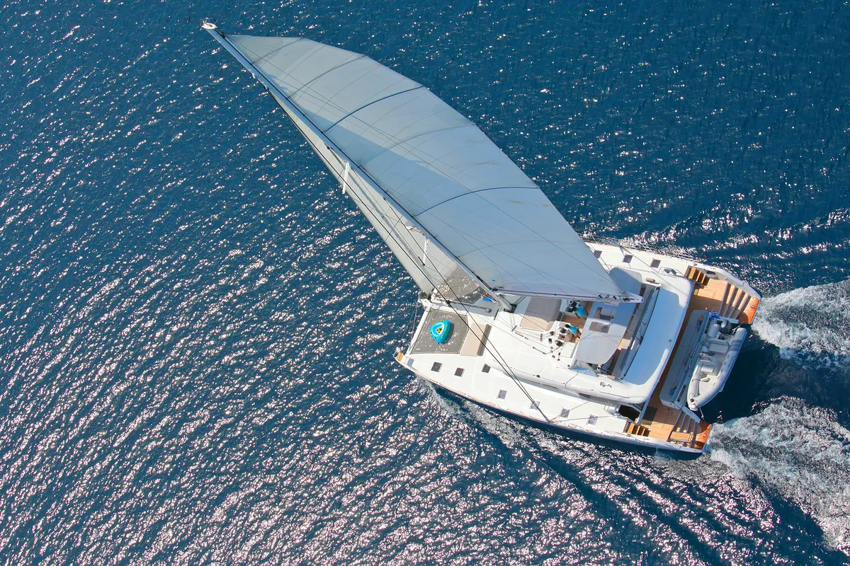 Nova, a Lagoon 620 catamaran at Athens, Greece