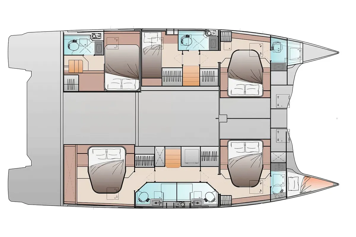 Comfort, a Fountaine Pajot FP 48 catamaran at Capo d'Orlando, Italy