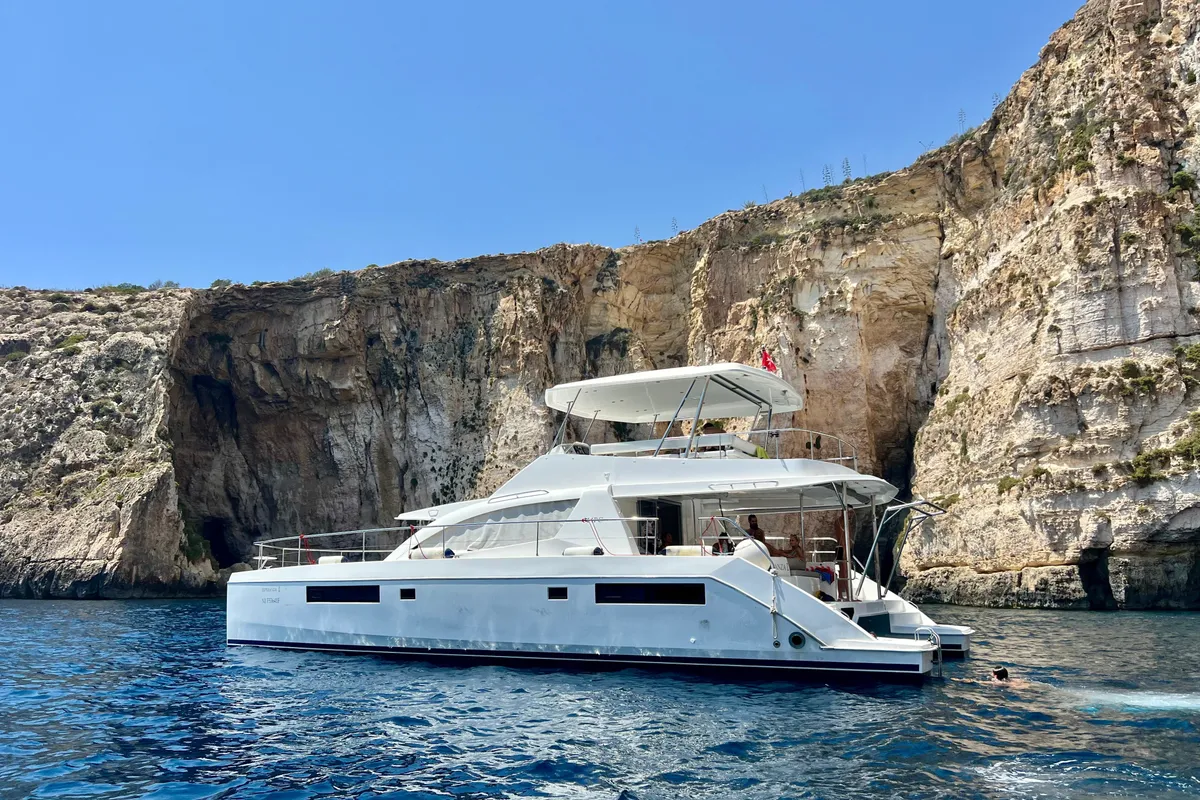 Exterior view of Leopard 51 PC, a catamaran at Gżira, Malta