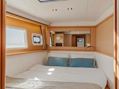 Cabin on Blue Diamond, a Lagoon 450 S catamaran at Pianottoli-Caldarello, France