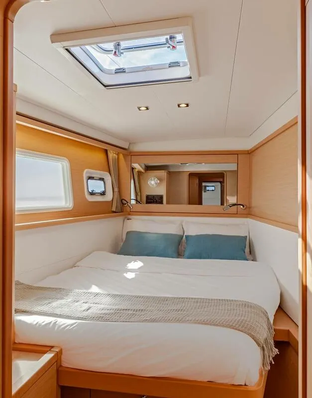 Cabin on Blue Diamond, a Lagoon 450 S catamaran at Pianottoli-Caldarello, France