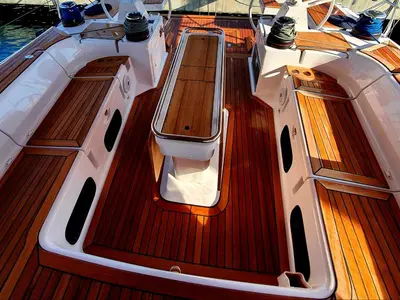 Suzy, a Elan Impression 50 sailboat at Grad Biograd na Moru, Croatia
