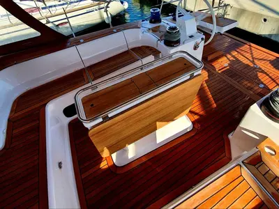 Suzy, a Elan Impression 50 sailboat at Grad Biograd na Moru, Croatia