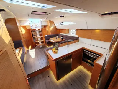 Galley of Suzy, a Elan Impression 50 sailboat at Biograd na Moru, Croatia