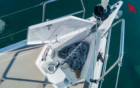 Deck of Chipon, a Dufour 430 sailboat at Plan-d'Aups-Sainte-Baume, France