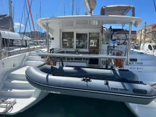 Exterior view of Deep Blue, a Lagoon 39 catamaran at Municipal Unit of Lefkada, Greece