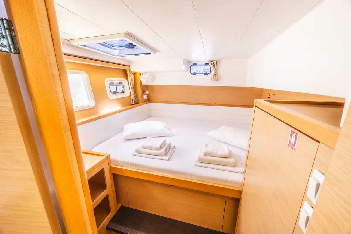 Cabin on Deep Blue, a Lagoon 39 catamaran at Municipal Unit of Lefkada, Greece