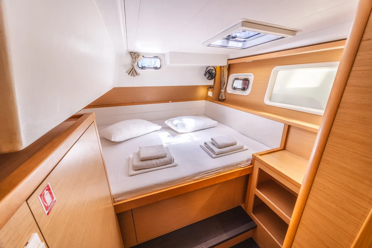 Cabin on Deep Blue, a Lagoon 39 catamaran at Municipal Unit of Lefkada, Greece
