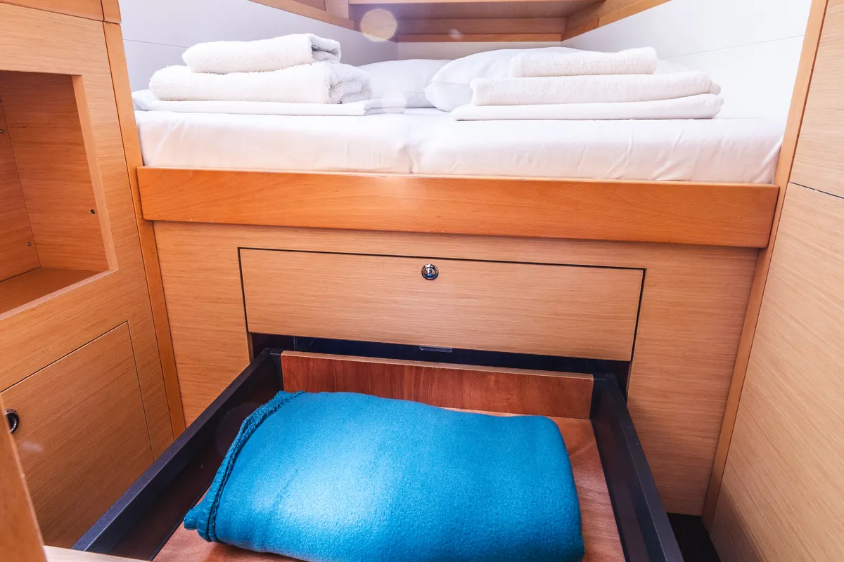 Cabin on Deep Blue, a Lagoon 39 catamaran at Municipal Unit of Lefkada, Greece