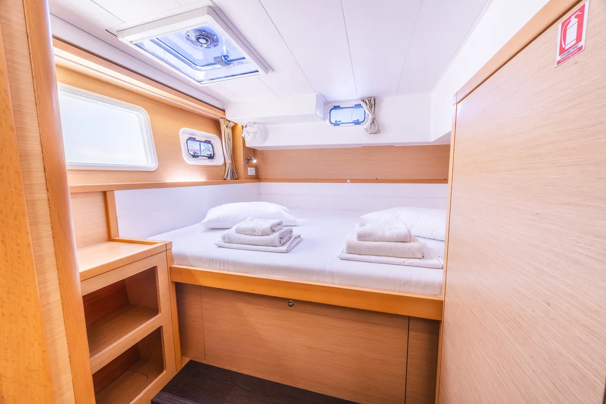 Cabin on Deep Blue, a Lagoon 39 catamaran at Municipal Unit of Lefkada, Greece