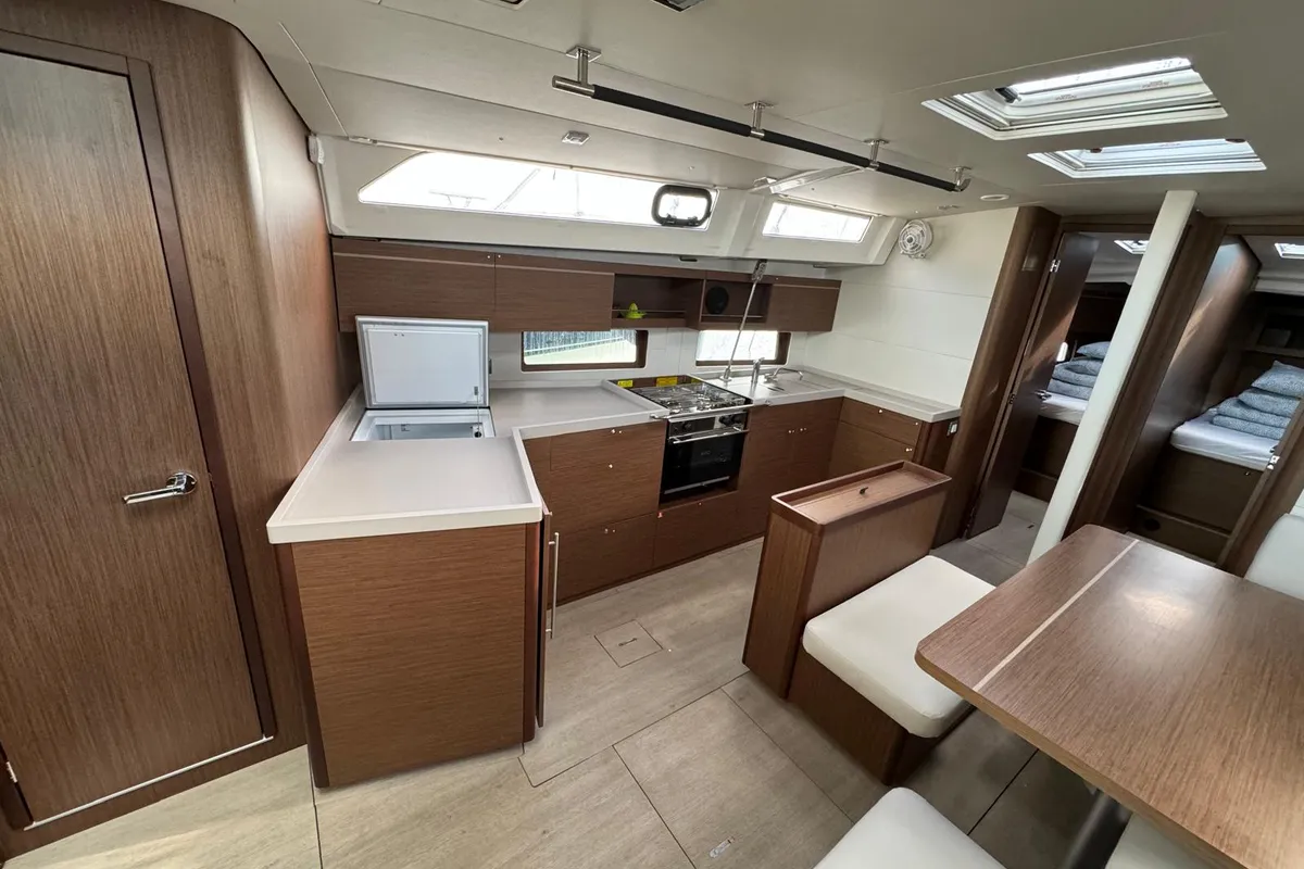 Galley of Miraculix, a Beneteau Oceanis 46.1 sailboat at Grad Biograd na Moru, Croatia