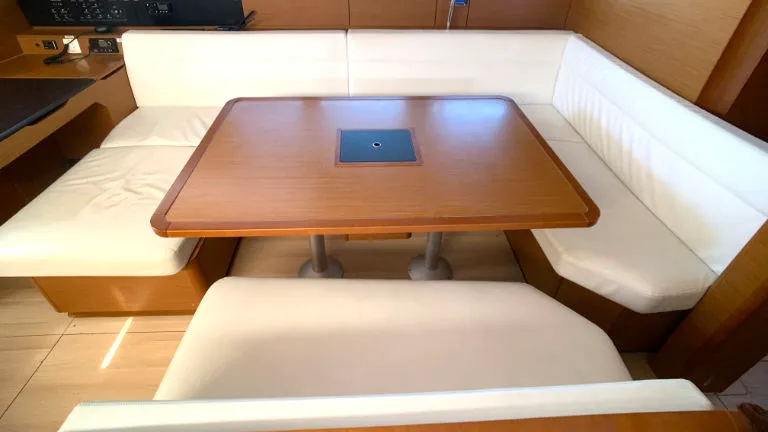 Salon of Elsa, a Jeanneau Sun Odyssey 519 sailboat at Rogoznica, Croatia